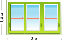 Остекление балкона 1,5х3